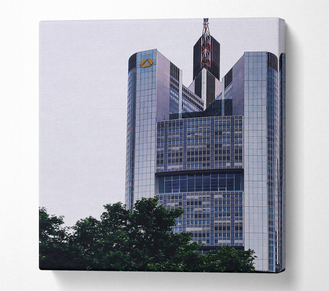  A Canvas Print of Blue Glass Skyline Canvas Wall Art