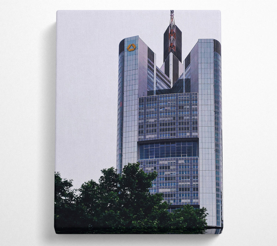  A Canvas Print of Blue Glass Skyline Canvas Wall Art