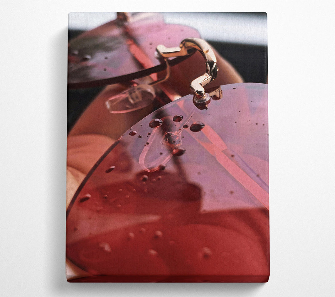  A Canvas Print of Crimson Water Drops Canvas Art