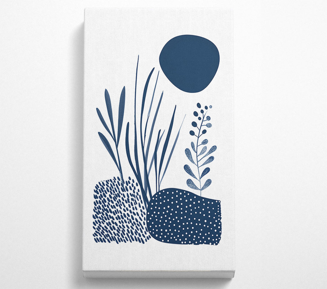  A Canvas Print of Modern Shapes In Blue Canvas Art