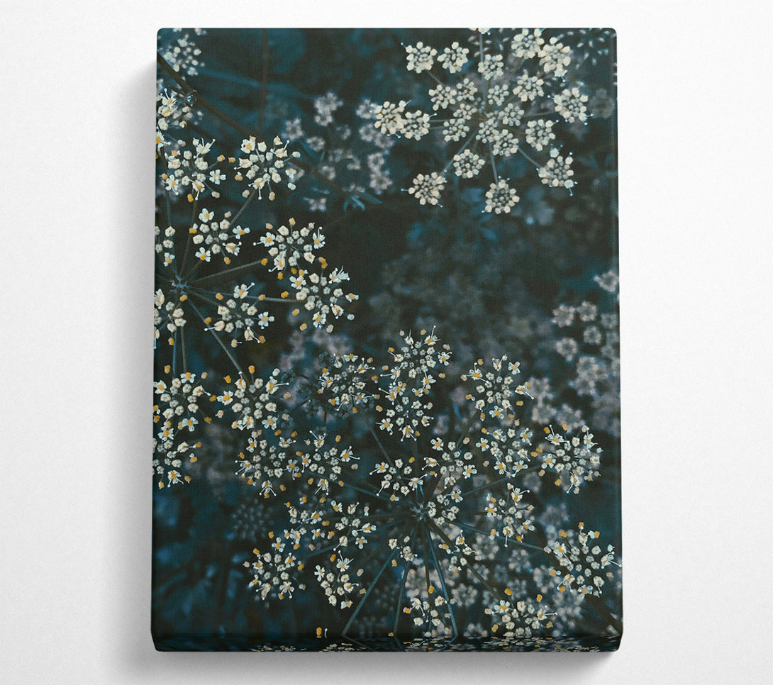  A Canvas Print of Teal Floral Bloom Canvas Wall Art