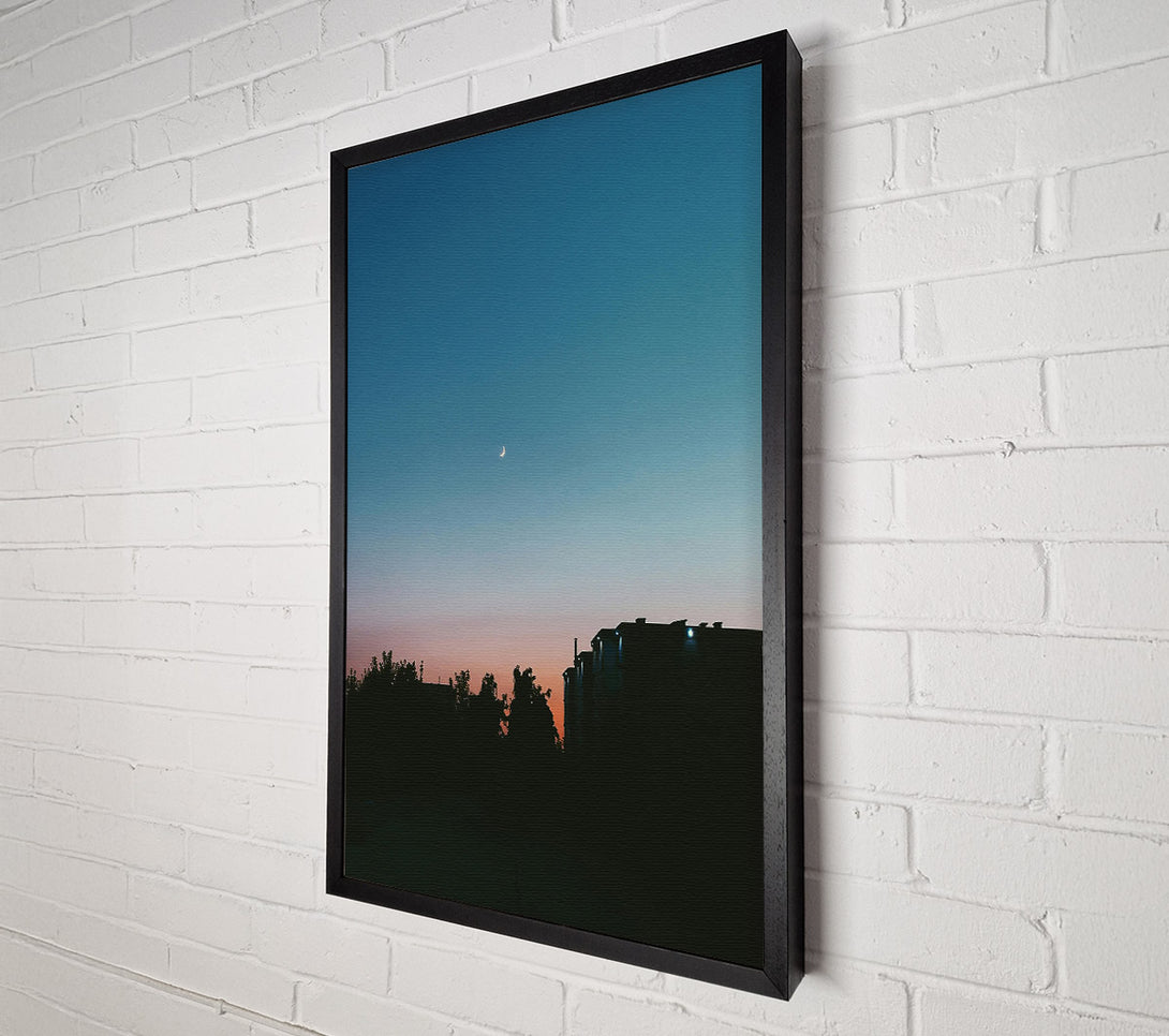  A Canvas Print of Pink And Blue Crescent Canvas Art