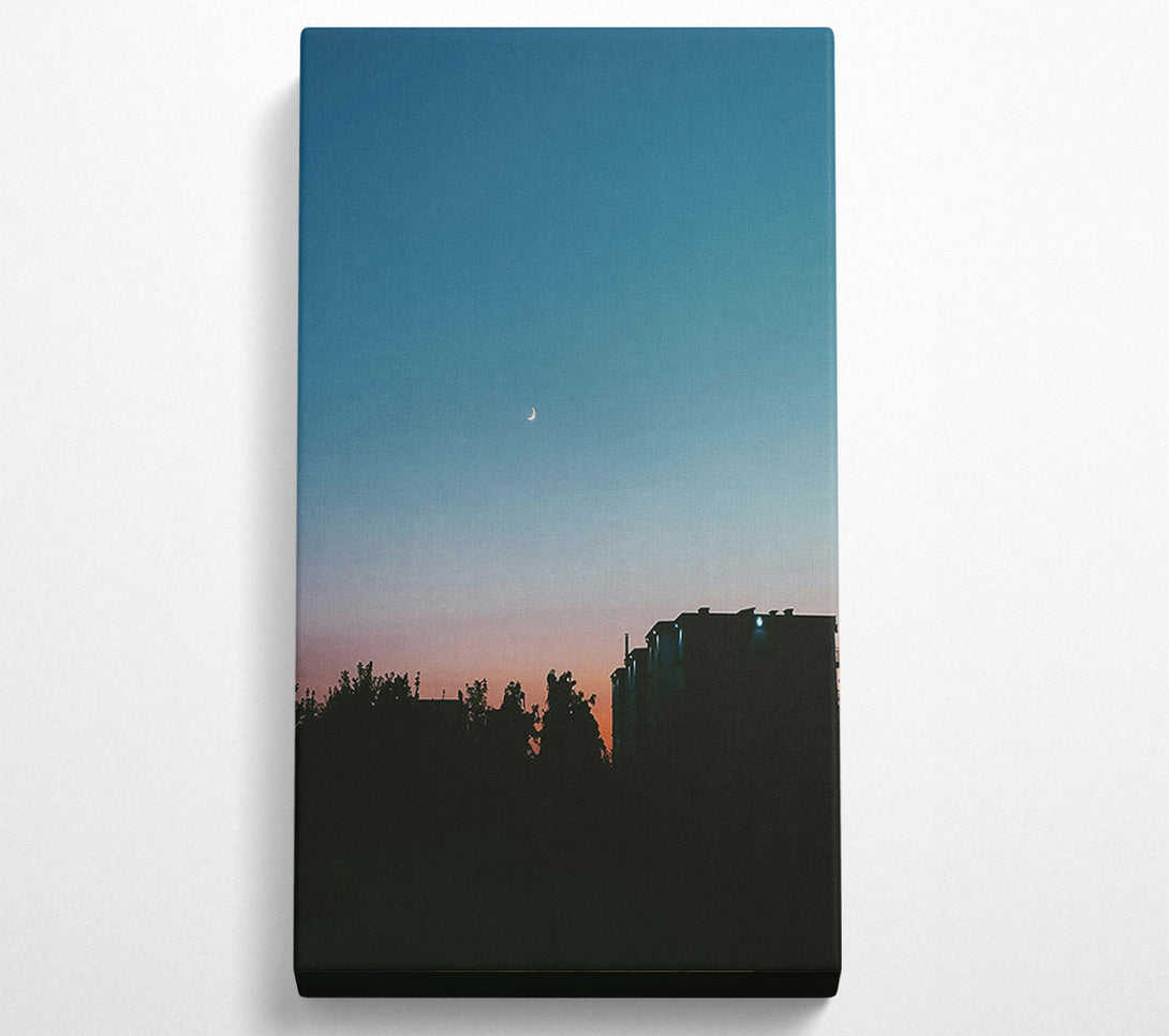  A Canvas Print of Pink And Blue Crescent Canvas Art