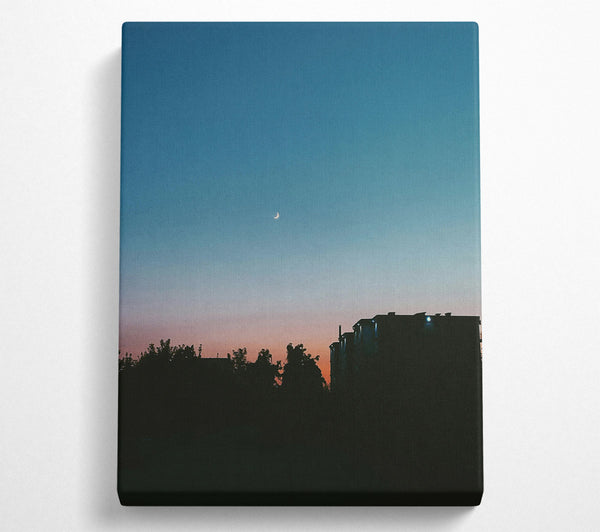  A Canvas Print of Pink And Blue Crescent Canvas Art