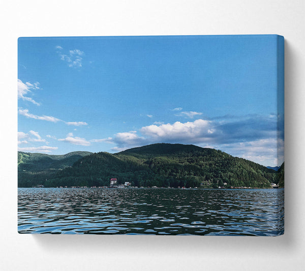  A Canvas Print of Blue Lake Reflections Canvas Art