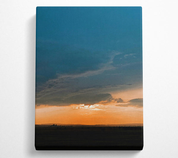  A Canvas Print of Orange Sky Horizon Canvas Print