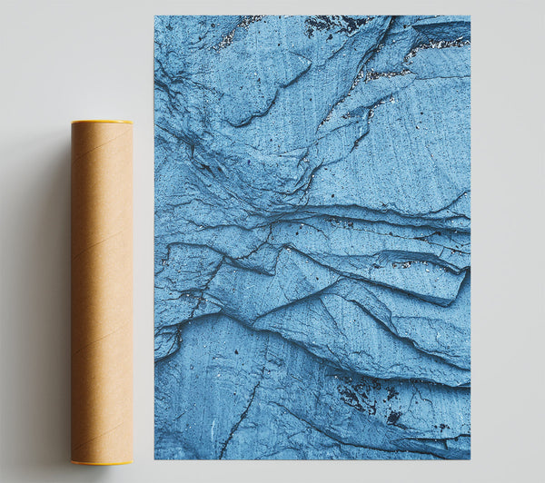 Layered Blue Stone. Giclee Print