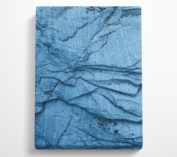 Layered Blue Stone. Canvas Print