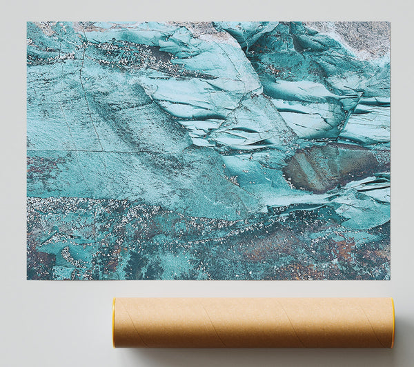 Aqua Stone Layers Giclee Print