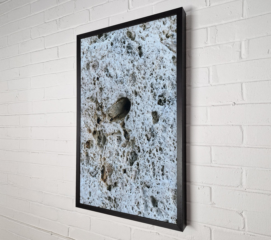  A Canvas Print of White Porous Stone Canvas Wall Art