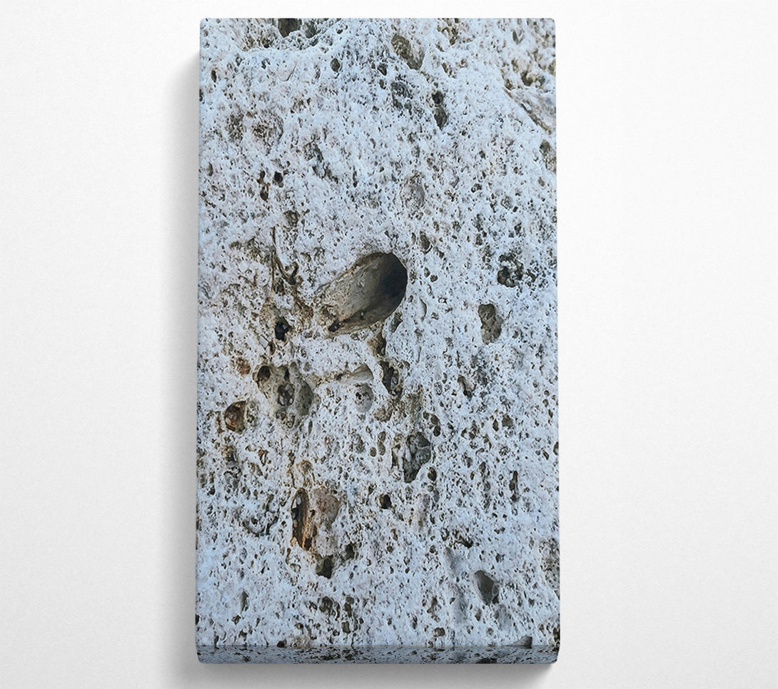  A Canvas Print of White Porous Stone Canvas Wall Art