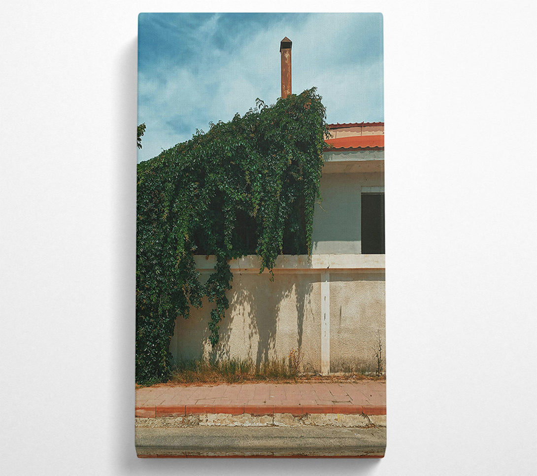  A Canvas Print of Green Wall And Rust Canvas Print