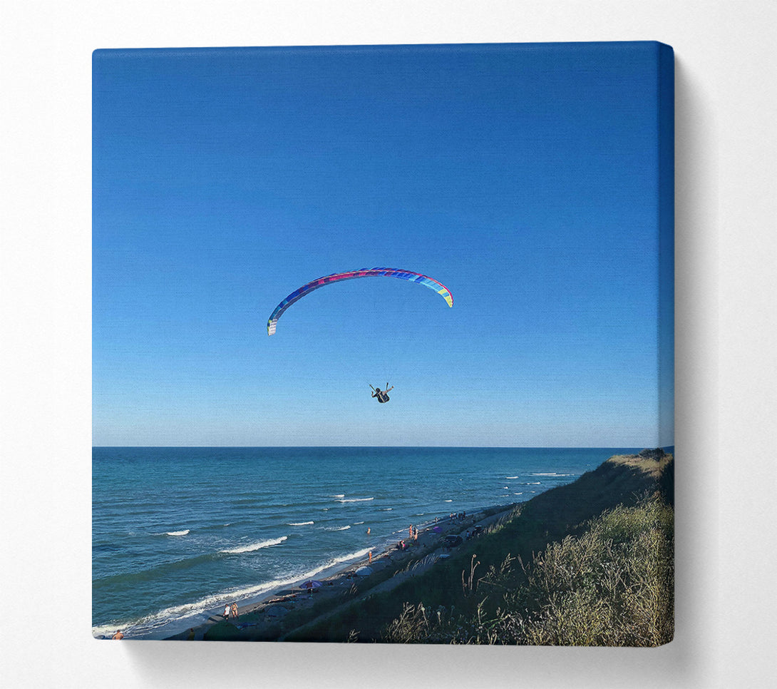  A Canvas Print of Blue Sky Paraglider Canvas Wall Art