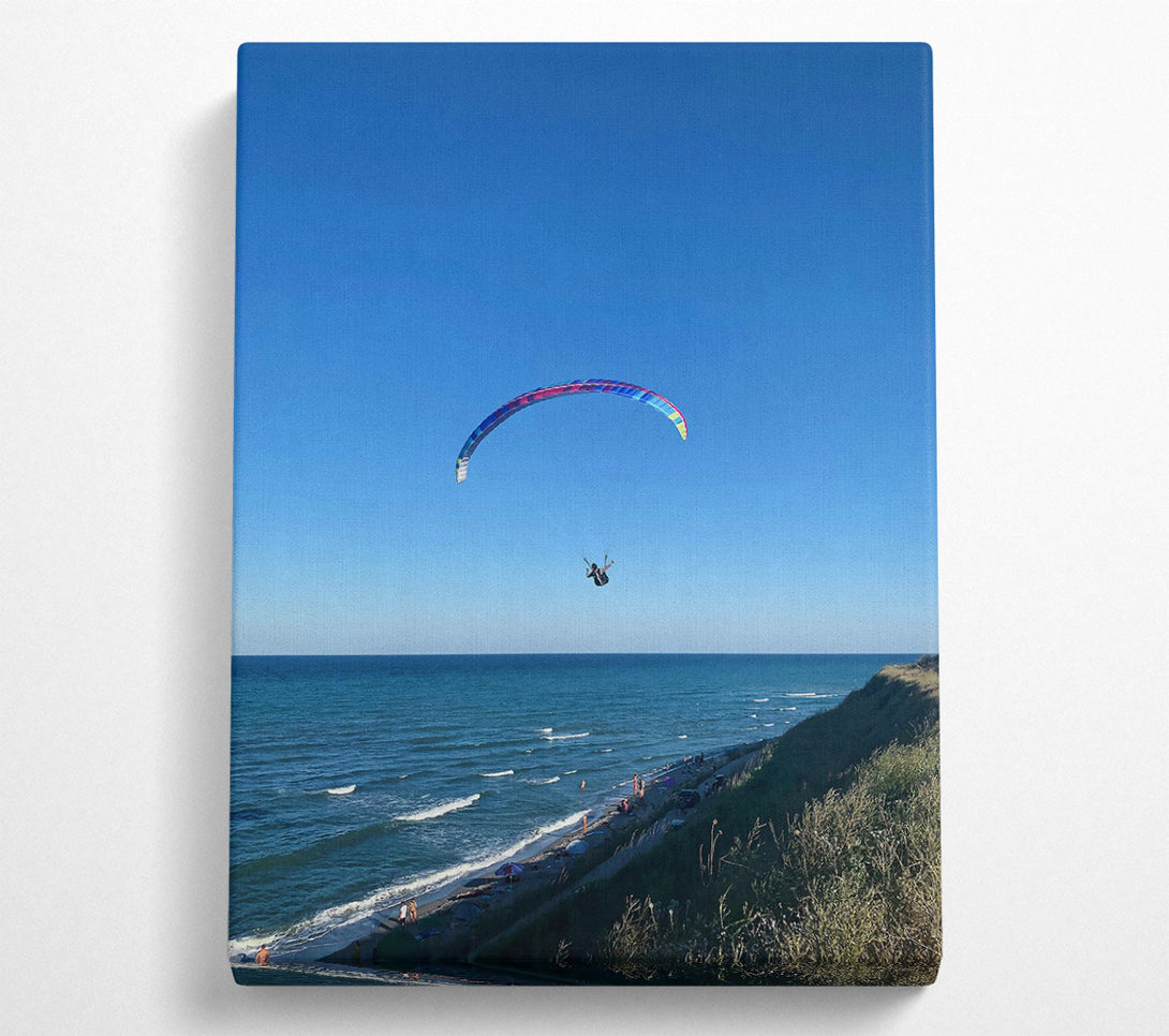  A Canvas Print of Blue Sky Paraglider Canvas Wall Art