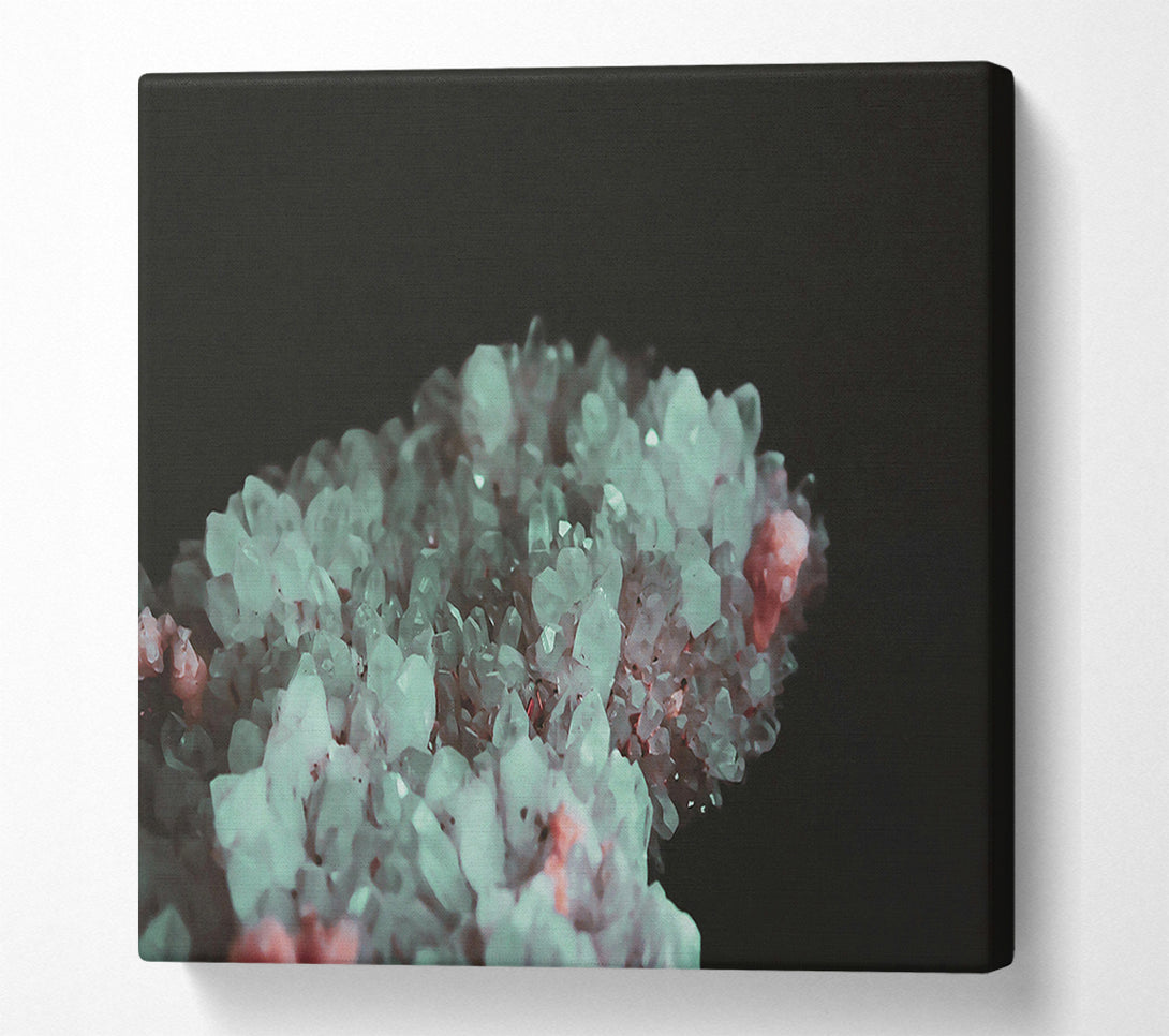  A Canvas Print of Emerald Crystal Cluster Canvas Print