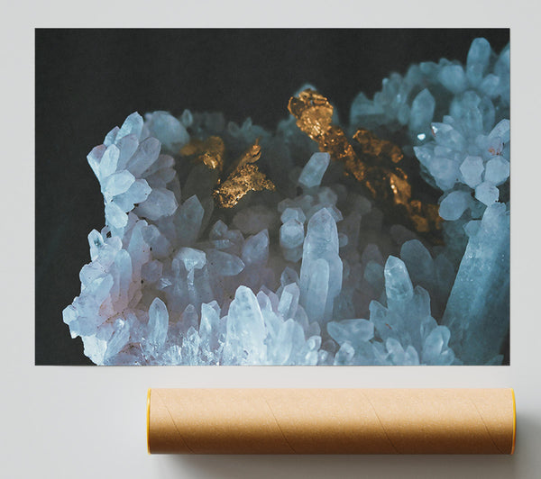 Azure Crystal Embrace Print
