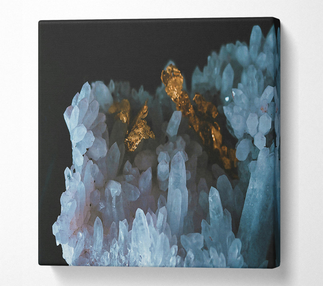  A Canvas Print of Azure Crystal Embrace Canvas Print