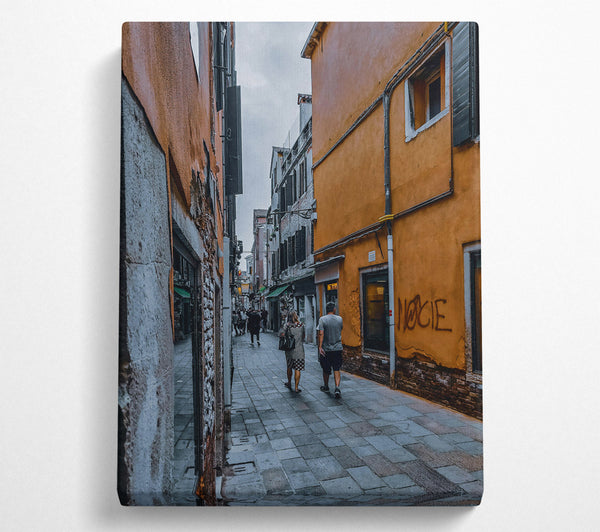  A Canvas Print of Orange Walls Of Venice Canvas Art