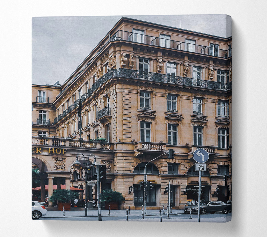  A Canvas Print of Beige Parisian Facade Canvas Art