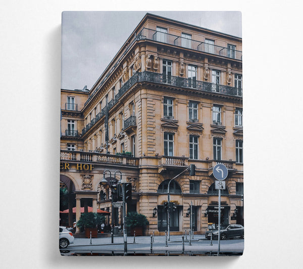  A Canvas Print of Beige Parisian Facade Canvas Art