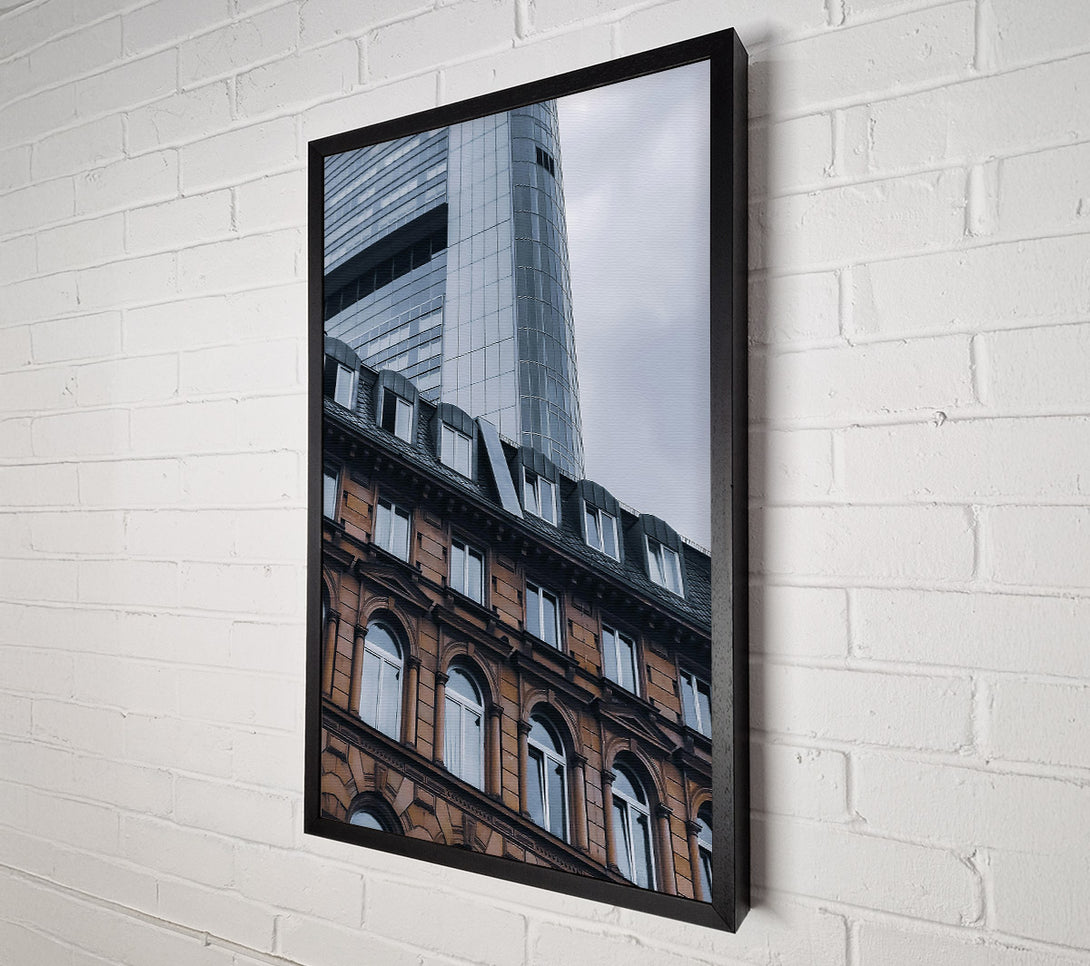  A Canvas Print of Blue Hues And Stone Facade Canvas Print