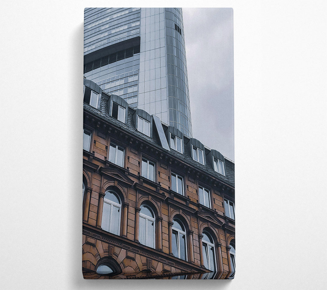  A Canvas Print of Blue Hues And Stone Facade Canvas Print