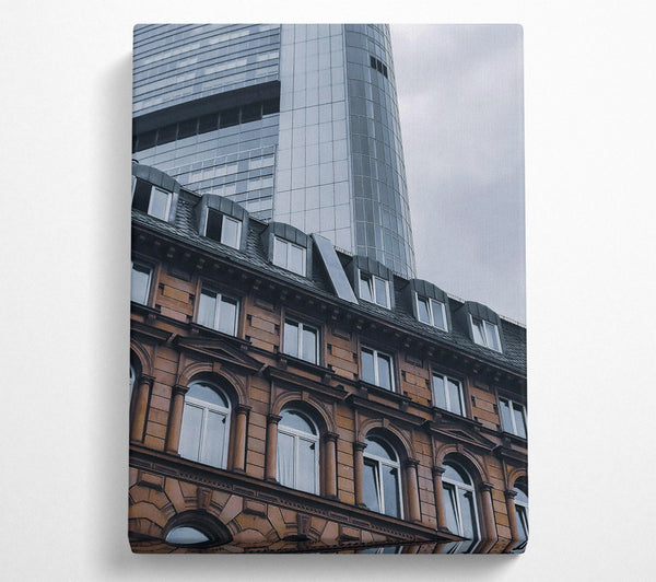 A Canvas Print of Blue Hues And Stone Facade Canvas Print