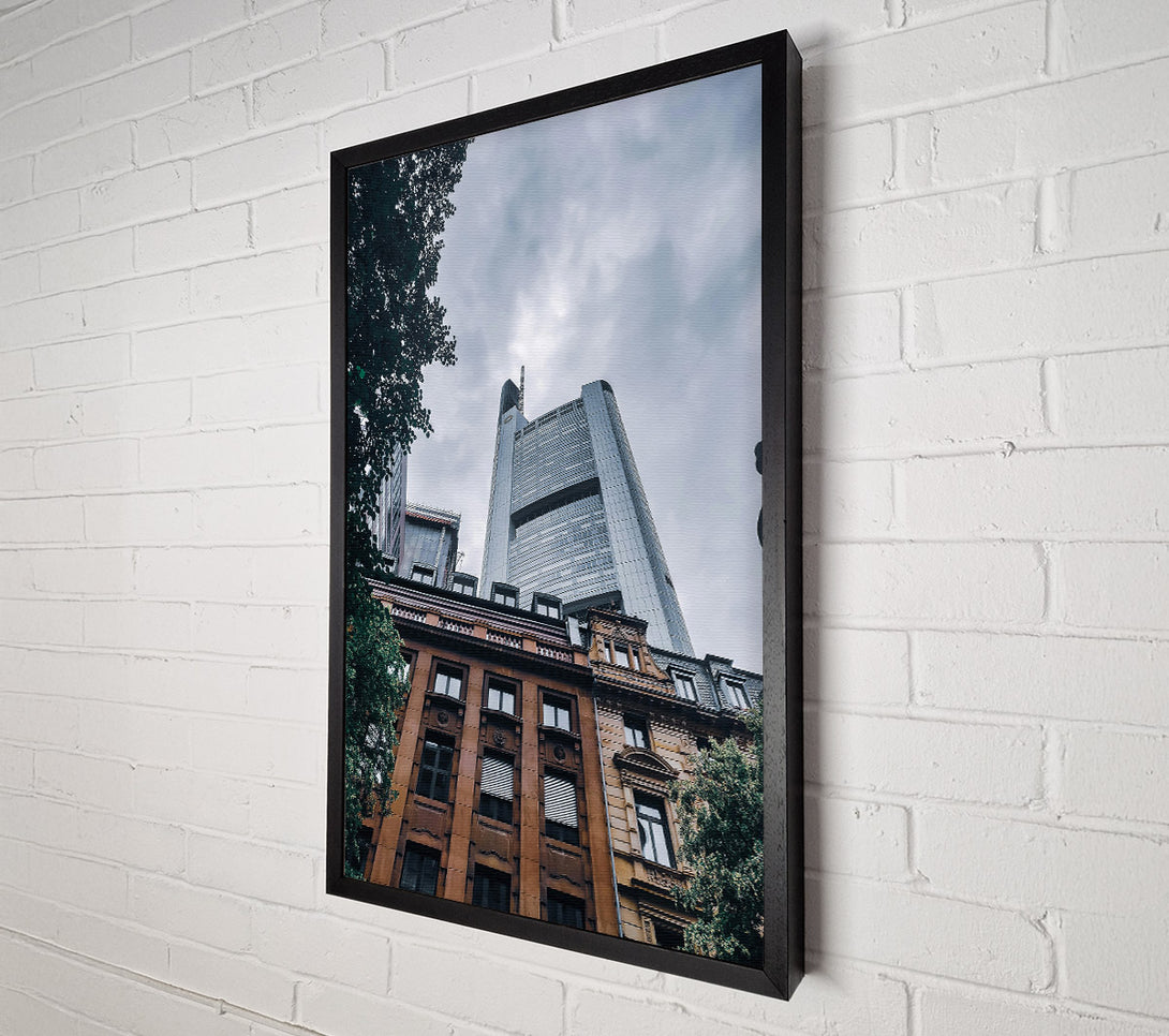  A Canvas Print of Brown Buildings & Skyward Glance Canvas Wall Art