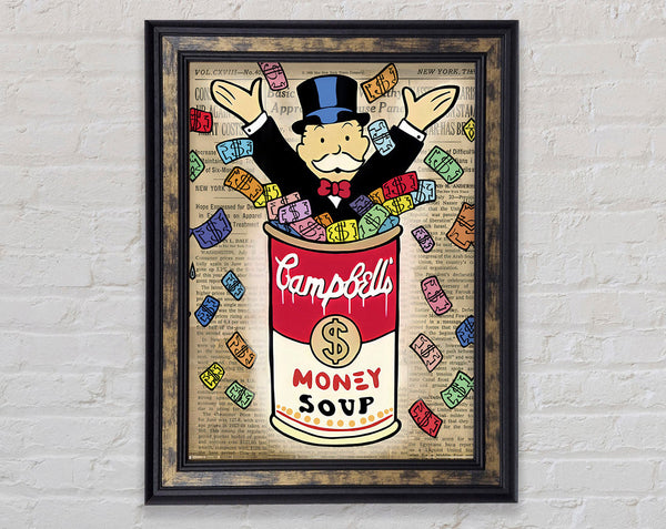 Money Soup Framed Print