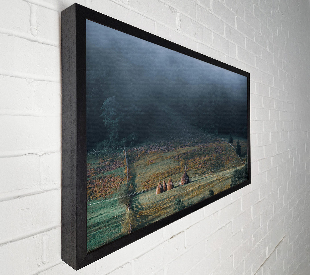  A Canvas Print of Green Haystacks In Mist Canvas Wall Art