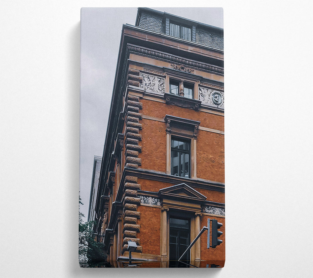 A Canvas Print of Rustic Red Brick Facade Canvas Art