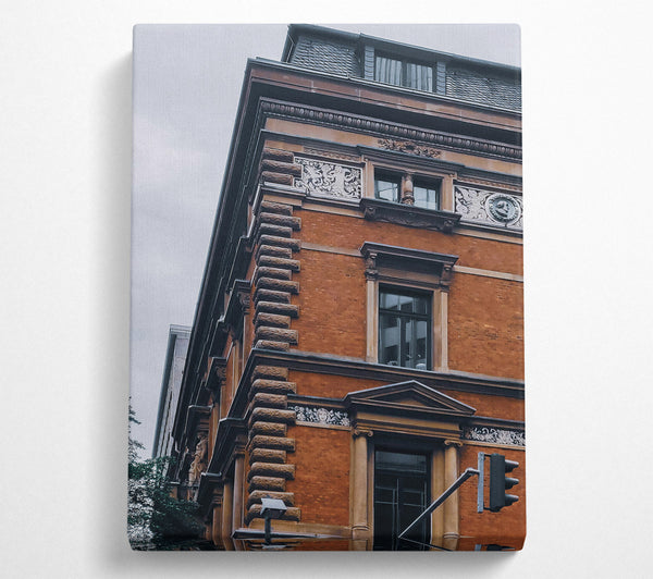  A Canvas Print of Rustic Red Brick Facade Canvas Art