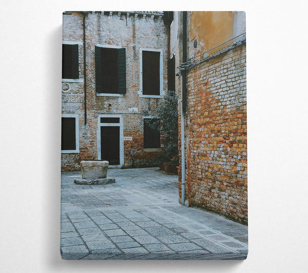  A Canvas Print of The Grey Courtyard Canvas Print