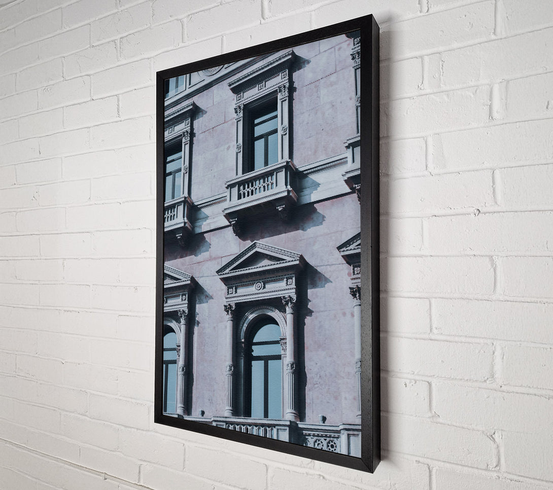 A Canvas Print of Pale Blue Facade Canvas Art