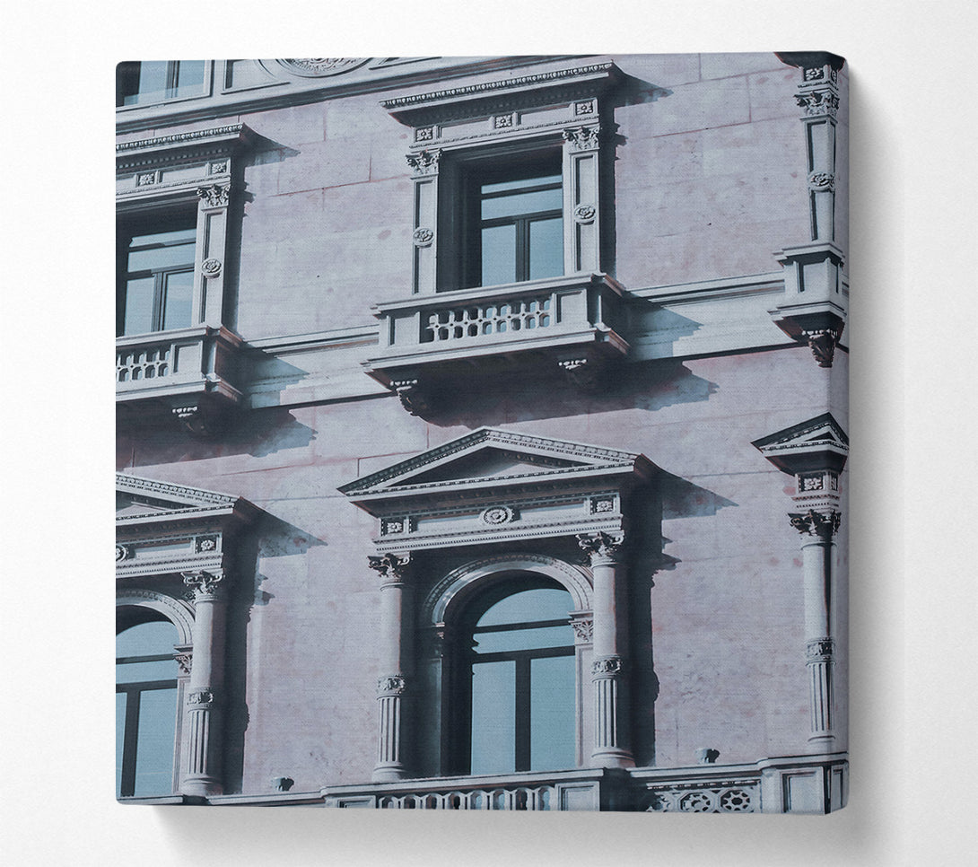  A Canvas Print of Pale Blue Facade Canvas Art
