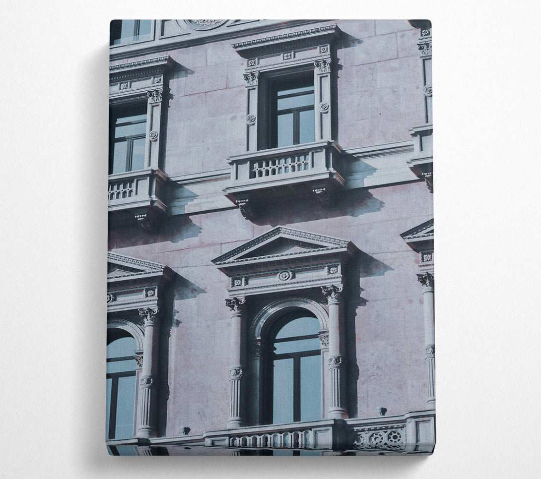  A Canvas Print of Pale Blue Facade Canvas Art