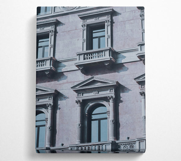  A Canvas Print of Pale Blue Facade Canvas Art