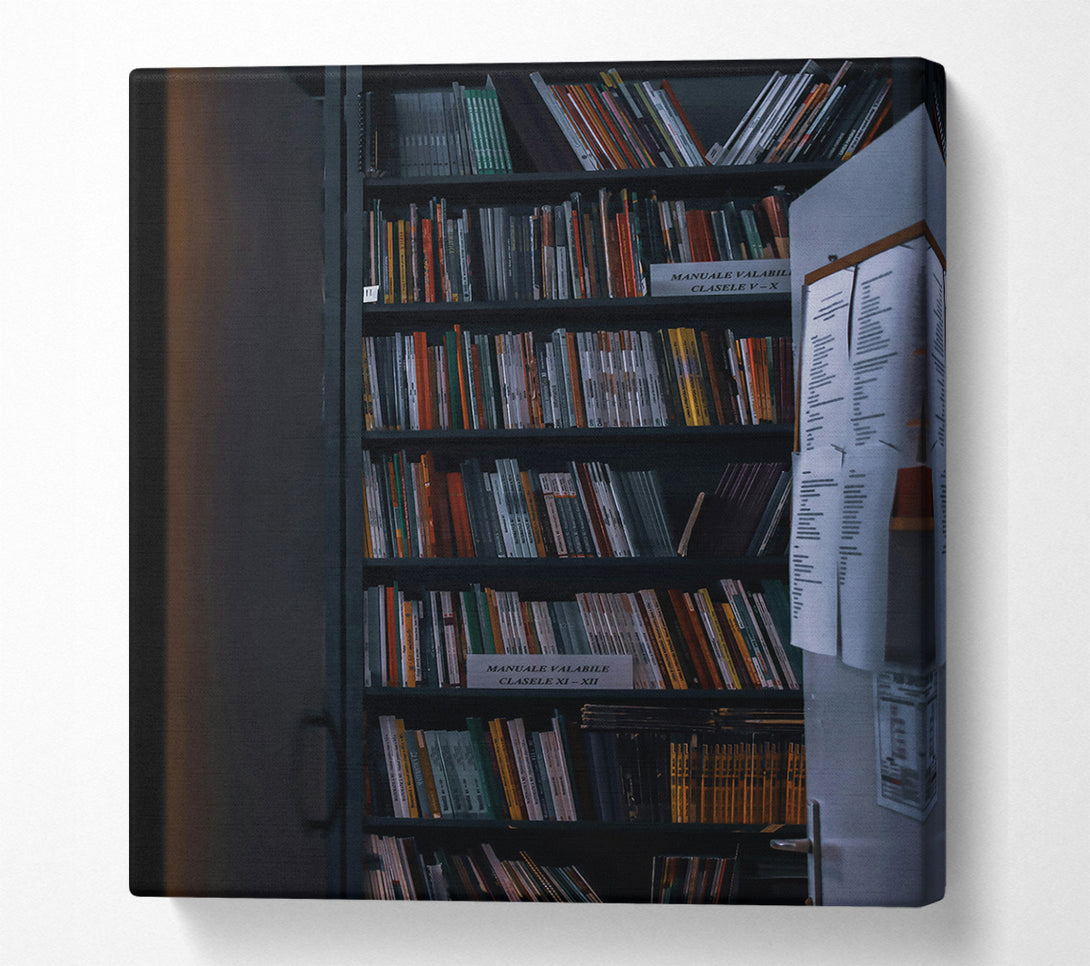  A Canvas Print of Orange Stacks Of Knowledge Canvas Wall Art