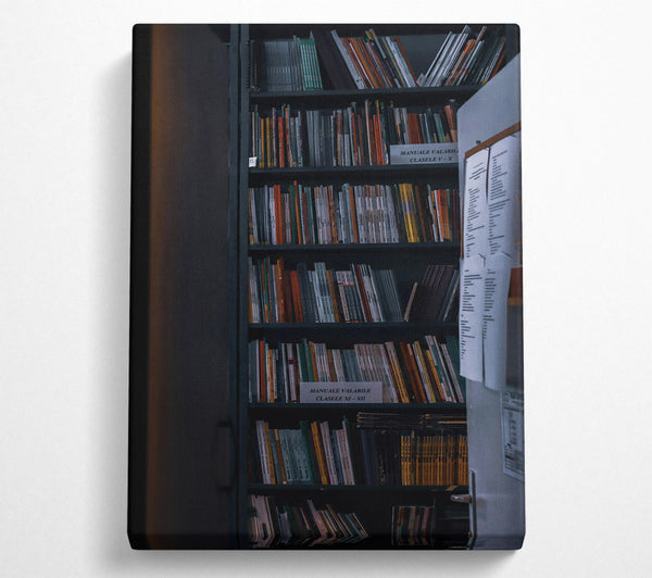  A Canvas Print of Orange Stacks Of Knowledge Canvas Wall Art