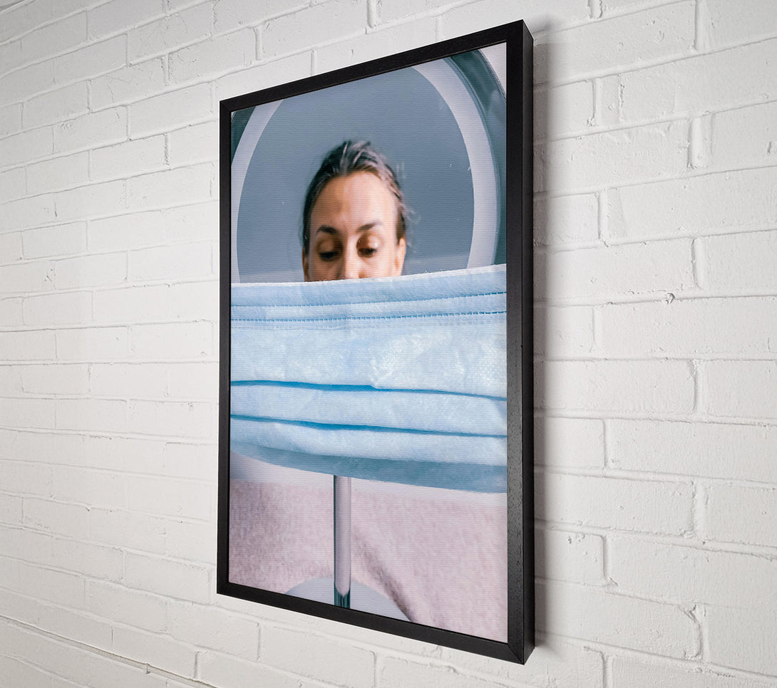  A Canvas Print of Blue Mask Reflection Canvas Print