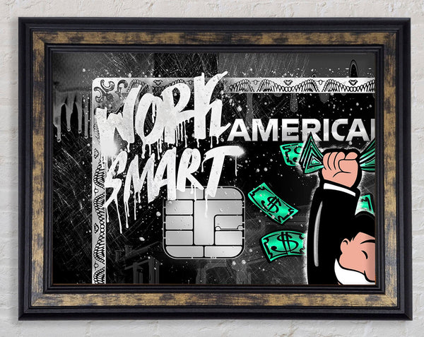 Monopoly Man Bank Card Framed Print