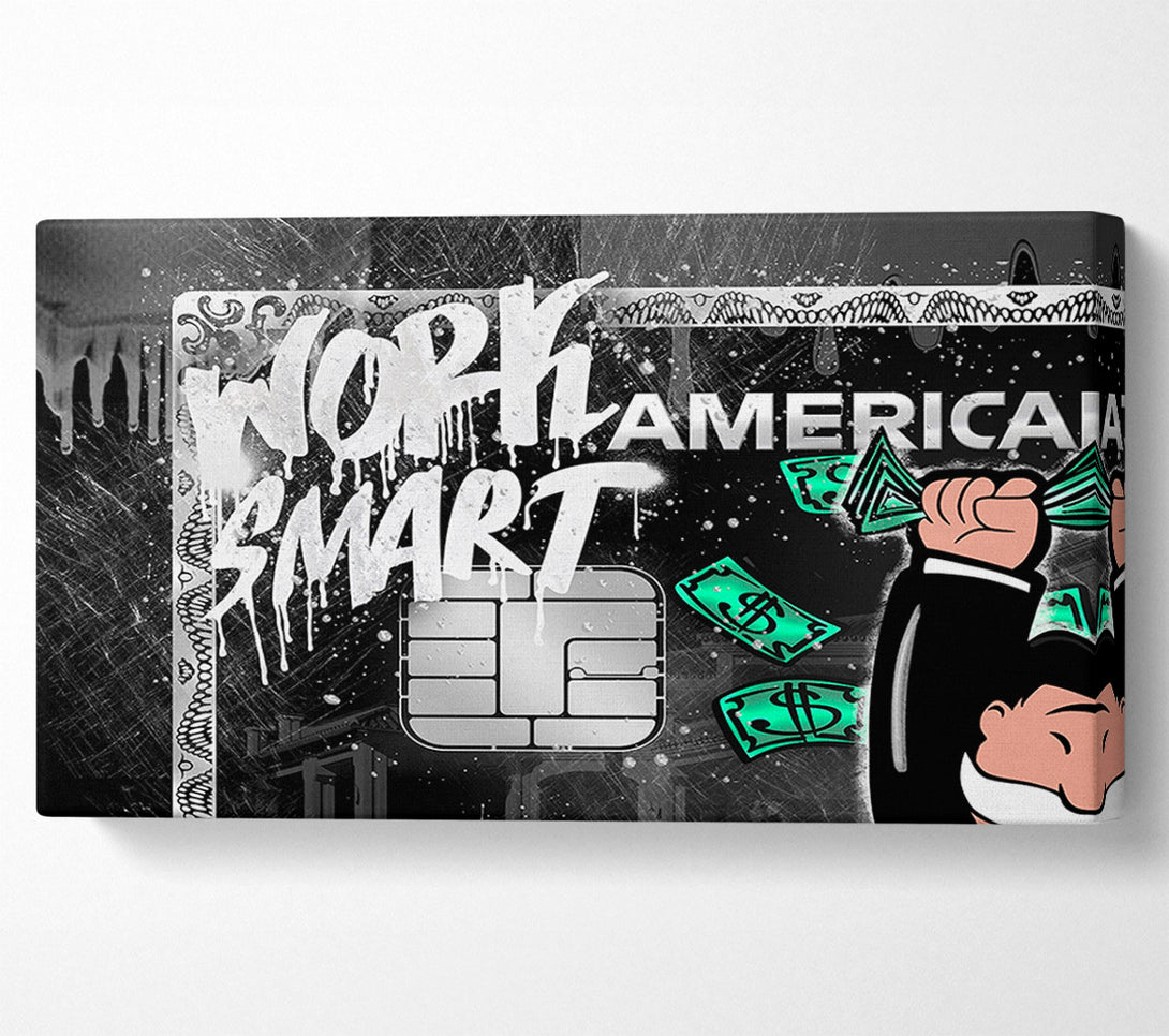  A Canvas Print of Monopoly Man Bank Card Canvas Print