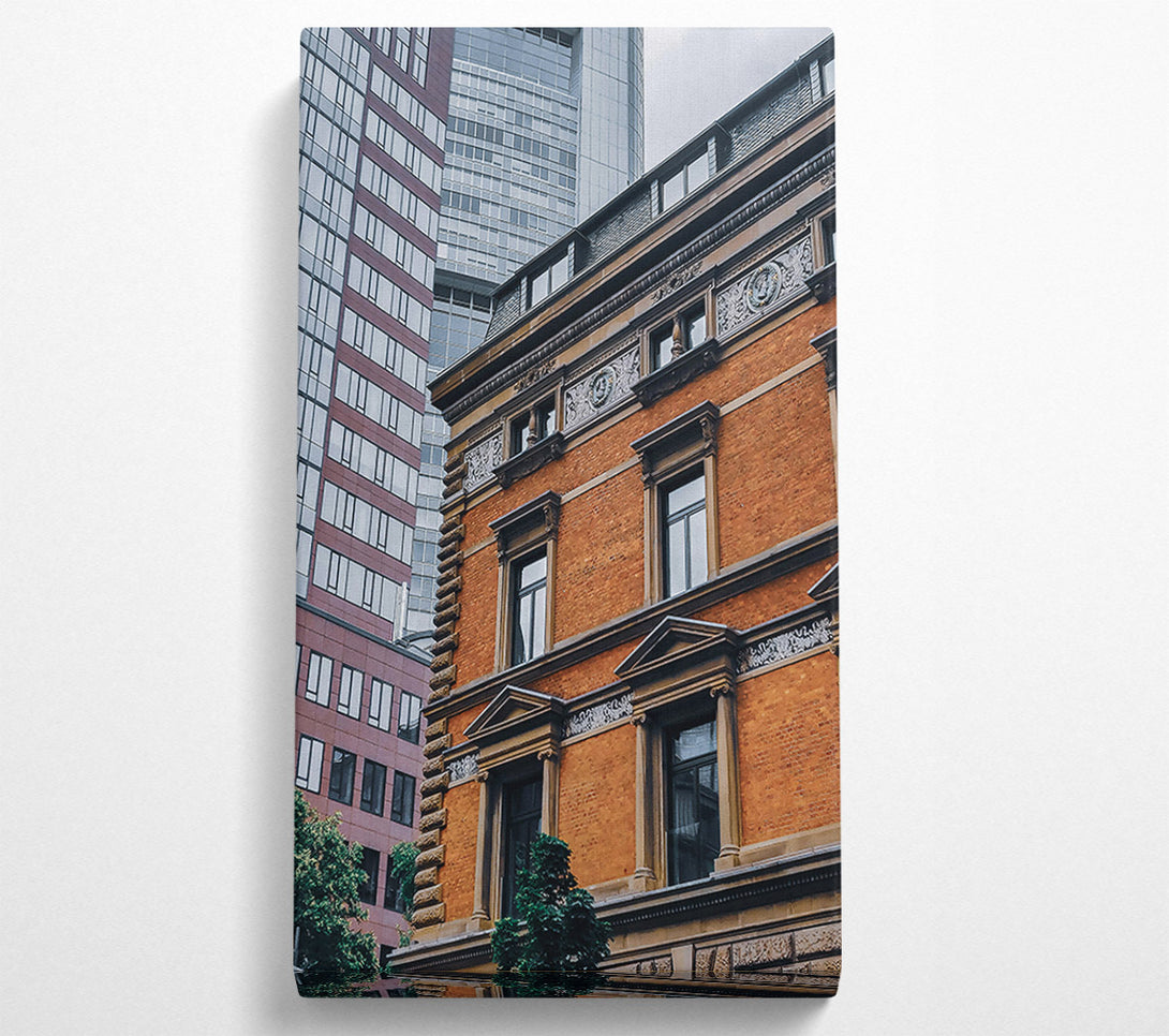  A Canvas Print of The Orange Facade Canvas Wall Art