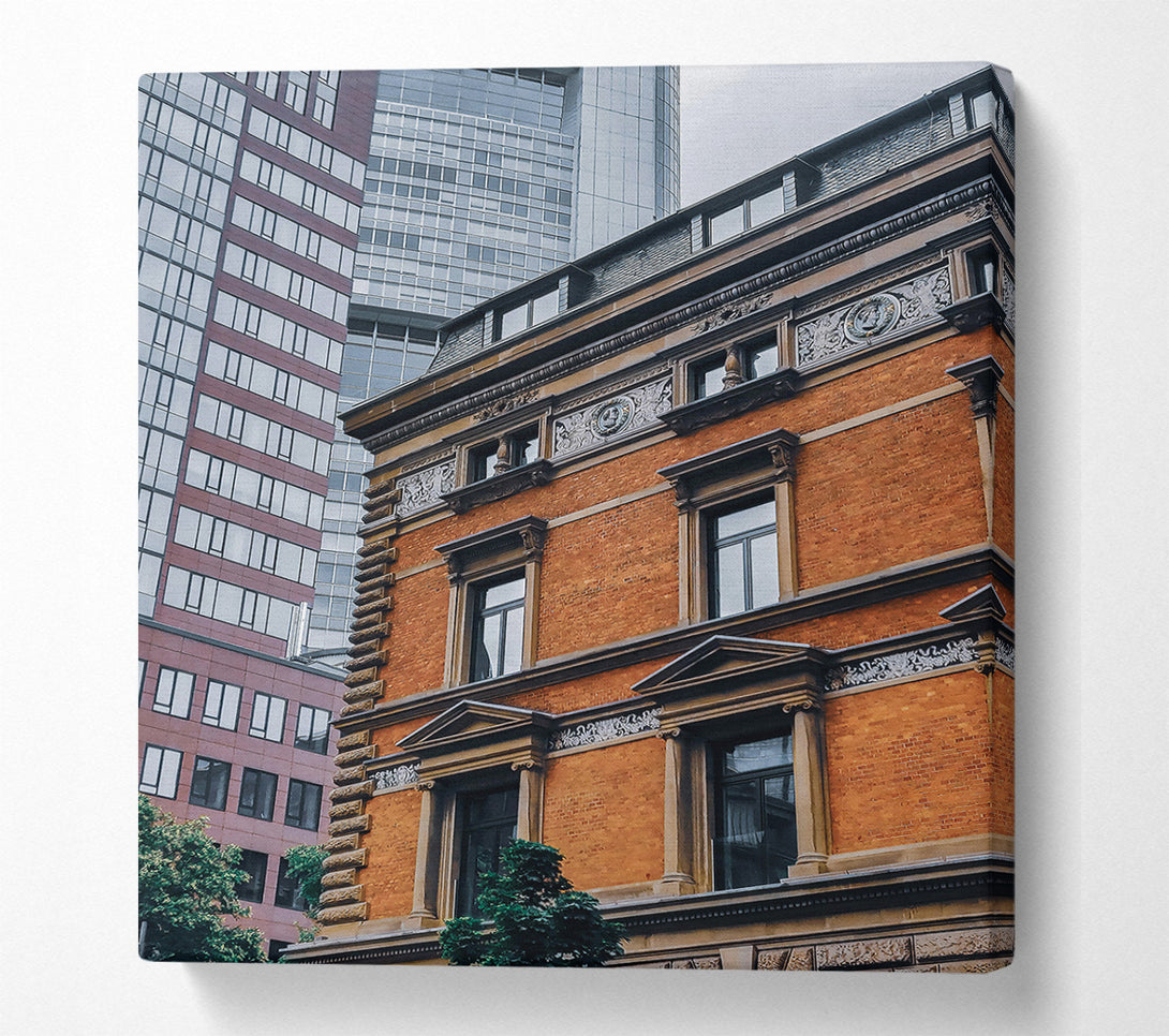  A Canvas Print of The Orange Facade Canvas Wall Art