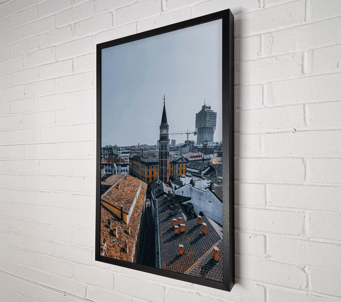  A Canvas Print of Orange Rooftops Of Venice Canvas Art
