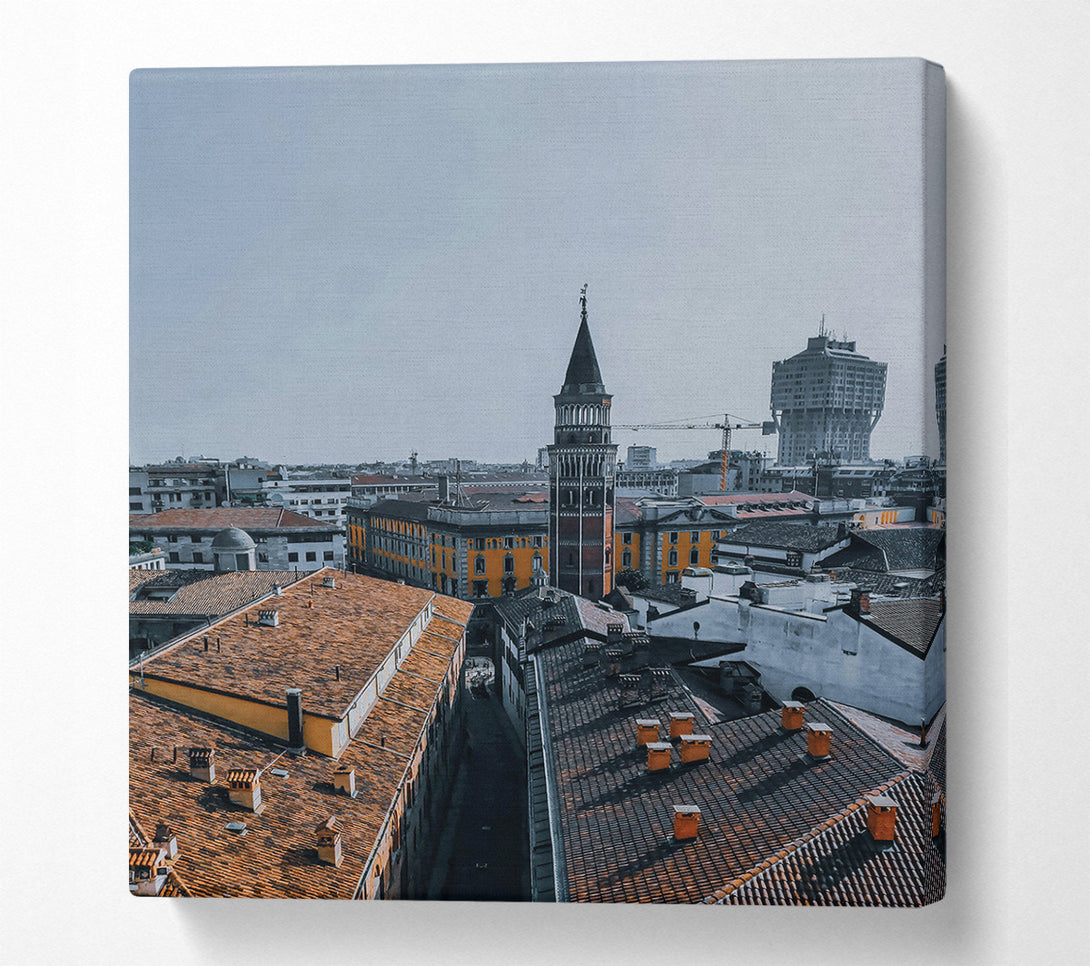  A Canvas Print of Orange Rooftops Of Venice Canvas Art