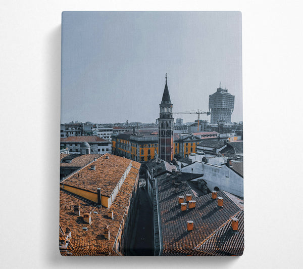  A Canvas Print of Orange Rooftops Of Venice Canvas Art