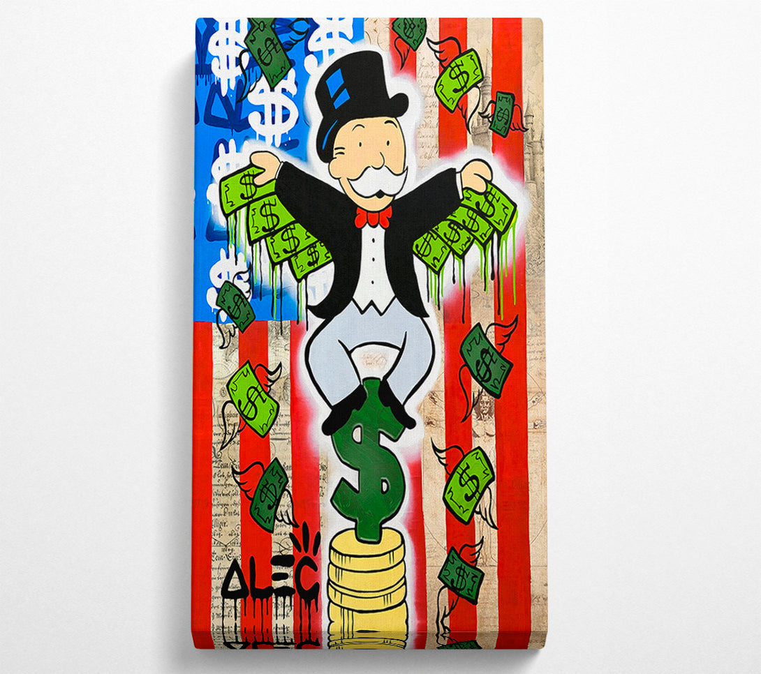  A Canvas Print of Monopoly Usa Flag Canvas Print