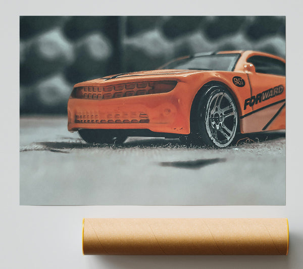 Orange Fast Forward Giclee Print