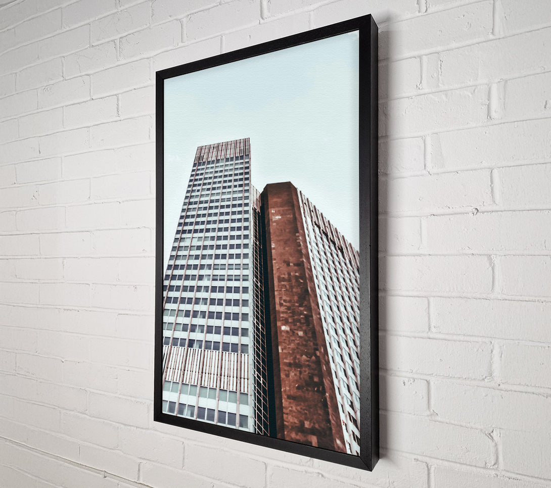  A Canvas Print of Brown Brick Skyscrapers Canvas Print